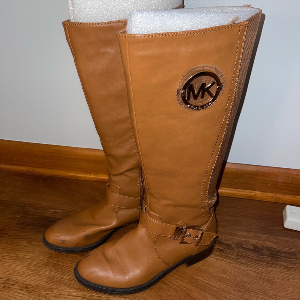 MK Tan Boots